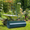 48L Steel Garden Lawn Roller Water Sand Filled Outdoor Grass Roller w/Drain Plug