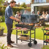 Charcoal Grill, Charcoal BBQ Grill with Foldable Shelves