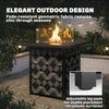 Square Propane Gas Fire Pit Table,12 KW Firepit Outdoor Patio Heater
