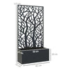 Metal Raised Garden Bed with Trellis Outdoor Elevated Planter Box Black New