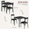 3-Piece Dining Table Set for 2 Compact Kitchen Table & Chairs Space Saving Squar