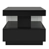 Coffee Table High Gloss Black LED Tea Table Storage Drawer Living Room Furniture