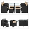 8 SEATER CUBE RATTAN GARDEN FURNITURE SET CHAIRS SOFA TABLE OUTDOOR PATIO WICKER