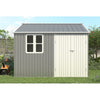 Garden Shed 10x10FT Steel Apex Tool Equipment Organize W/Window Door Grey