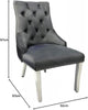 Set of 2/4/6/8 Dining Chairs, Plush Velvet Tufted Bentley Chairs and Studded