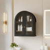 Arched Storage Cupboard Hanging Cabinet with Doors Wall-mounted Storage Cabinet