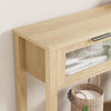 Entryway Console Table w/ 2 Glass Drawer Storage 2 Tier Sofa Table Living Room