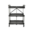 Portable Folding Workshop Garage Trolley 3 Level Shelf Cart Storage 165lb UK