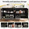 Modern Sideboard Storage Cabinet with Adjustable Shelves for Living Room Black