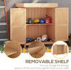 Garden Storage Tool Shed Cabinet Outdoor Wooden Box Shelves Organizer Cupboard