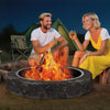 Fire Pit Ring 36-inch Heavy Duty Painted Steel Fire Pit Wood Burning Outdoor