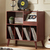 Large Vinyl Record Stand with Storage Shelf Holds Up to 300 Albums