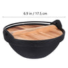 1 set of Outdoor Cast Iron Pot Camping Hanging Cookware Cooking Pot with Lid