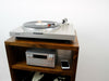 Handmade Solid Wood Record Player Stand: Vinyl Storage Cabinet, Hifi Rack