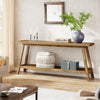 70.9'' Console Table for Entryway, 2-Tier Narrow Wood Sofa Table Behind Couch