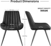 Velvet Dining Chairs Padded Set of 1/2 Metal Legs Kitchen Home Office Multicolor