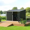 3 5 Bikes Parking Garden Storage Sheds Outdoor Metal Pent Roof with Bike Lanes A