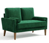 Dusk Hampshire Dark Olive Green Matte Velvet 3 Seater Sofa RRP £559