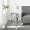 Round Coffee Side Table End Sofa Living Room Wooden Metal Bedside Furniture Tea