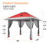 4x4M Pop Up Garden Gazebo Outdoor Party Tent Canopy With Sides Heavy Duty