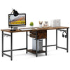 Tribesigns Double Desk, 200 cm Office Extra Long Computer Desk with Drawers