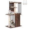 112 CM Tall Modern Cat Tree for Indoor Cats-Brown