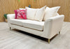 'Alyssia' 3 Seater Sofa Cream Boucle Fabric Self Piped Pillow Back RRP £1800