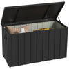 450L Outdoor Garden Storage Box with Wheels, Waterproof and Lockable