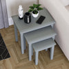 Wooden Nest of Tables 3 Piece Table Set Coffee Side Living Room Furniture