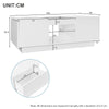 LED Coffee Table With Storage 2 Drawers Living Room Furniture High Gloss White