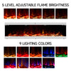 Electric Fireplace Panoramic Media Fire 40-72in Wall Insert LED Fireplace Heater