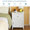 Set of 2 Nightstand Modern Sofa Side Table End Table Accent Side Table White