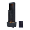 Garden Water Feature Outdoor Solar Powered LED Fountain Waterfall Teamson