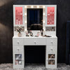 Dressing Table with 7 Drawers 4 Door & Charging Socket Makeup Desk Vanity Table