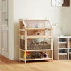 Wooden Hamster Cage, 3 Tier Small Animal Cage with Storage Shelf