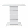 Parini High Gloss Bar Table Rectangular In White