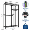 Heavy Duty Clothes Rack,Freestanding Wardrobe with Adjustable Shelve for Bedroom