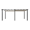 6 x 3m Aluminium Pergola with Retractable Roof Outdoor Garden Gazebo Canopy Tent