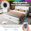 Upholstered Ottoman Storage Bed with Hydraulic Lift & Headboard, Super King Size