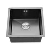 1.0 Large Super Deep Single Bowl Square Stainless Steel Kitchen Sink & Waste Kit