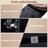 Wooden Hanging 2-Tier Storage Cabinet Medicine Cabinet with Mirror