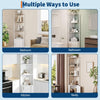 5-Tier Corner Shelf Stand,55"Tall Narrow Bookshelf with Storage Rack,for Bedroom