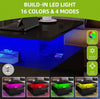 Led Coffee Table With 2 Drawer Storage, High Gloss Coffee Table For Living Room