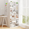 Decorative Storage Shelving Unit with Open Display Shelf-White