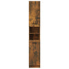 ShCuShan Bathroom Cabinet Smoked Oak 32x34x188.5 Engineered W3L5