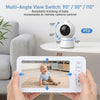 2K 2.4GHz WiFi Baby Monitor, Phone App & 5'' Screen Control, Smart Night Light