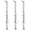 Garden Shower with Grey Base 225 cm Stainless Steel