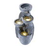 Garden Solar Water Feature LED Light Fountain Outdoor Indoor Resin Ornament Pump