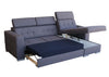 Corner Sofa Bed with Storage Container and Sleep Function Elastic Foam New ZARA
