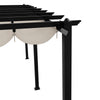 6 x 3m Aluminium Pergola with Retractable Roof Outdoor Garden Gazebo Canopy Tent